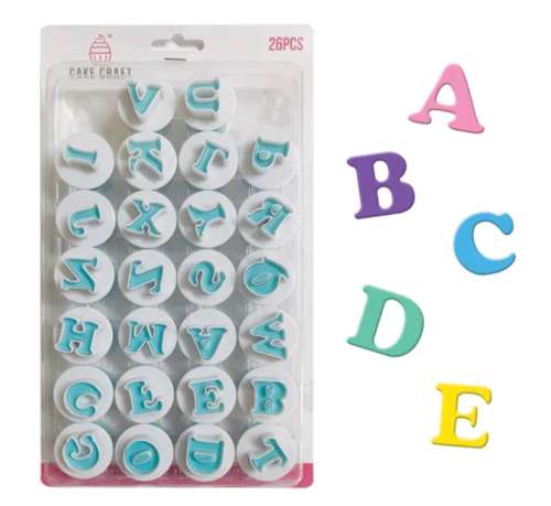 Mini Uppercase Alphabet Plunger Cutters - Click Image to Close